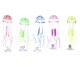thumbnail image 3 of mduse Artificielle, 3 Pices Rose Bleu Vert Dcoration Aquarium, Mduse En Silicone, 2pcs Mduse Fluorescente Dcoration Aquarium Accessoires Acuario, 3 of 5