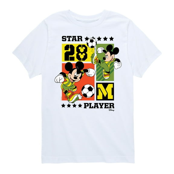 Disney - Mickey Soccer - Toddler & Youth Short Sleeve Graphic T-Shirt