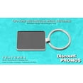 thumbnail image 2 of 10 Two Tone Rectangular Metal Keychains Set - Key Ring, High Quality - Black, 2 of 5
