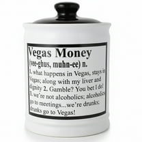 Cottage Creek Las Vegas Money Ceramic Piggy Bank & Money Jar