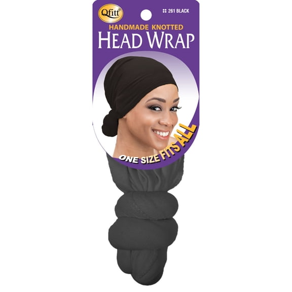 Qfitt Handmade Knotted Head Wrap #261 Black