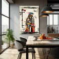 thumbnail image 4 of 1pc Large Modern Abstract Graffiti Canvas Print with Pine Wood Frame | Vibrant Street Art for Living Room, Bedroom, Hallway Decor | Contemporary Artwork, Wall Art, 4 of 9