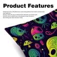 thumbnail image 2 of Alien Velvet Throw Pillow Covers Set of 2 with Unique Patterns for Bed, Chair Pillow Covers, Decorative Pillows - Available in 16x16, 18x18, 20x20 Inchesfor Various Occasions, 2 of 6