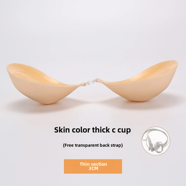 Sujetador Invisible grueso para mujer, envoltura de pecho fruncida sin costuras, transpirable, para fotografía de vestidos de novia