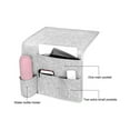 thumbnail image 4 of Bedside Caddy Storage Organizer Hanging Bag with 4 Pockets for Bed Frame, College Dorm, Sofa, or Chair in Black Gray Felt, 4 of 6