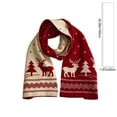 thumbnail image 4 of Gallickan Christmas Scarf, 63x8 Inch Reindeer Knitted Scarf, Warm Neck Warmer, Winter Wool Wrap, for Cold Weather and Holiday Fashion, Red, 4 of 6