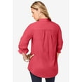 thumbnail image 2 of Roaman's Women's Plus Size Kate Long Sleeve Easy Cotton-Blend Button-Front Shirt, 2 of 5
