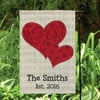 Personalized Yard Flag - Red Hearts