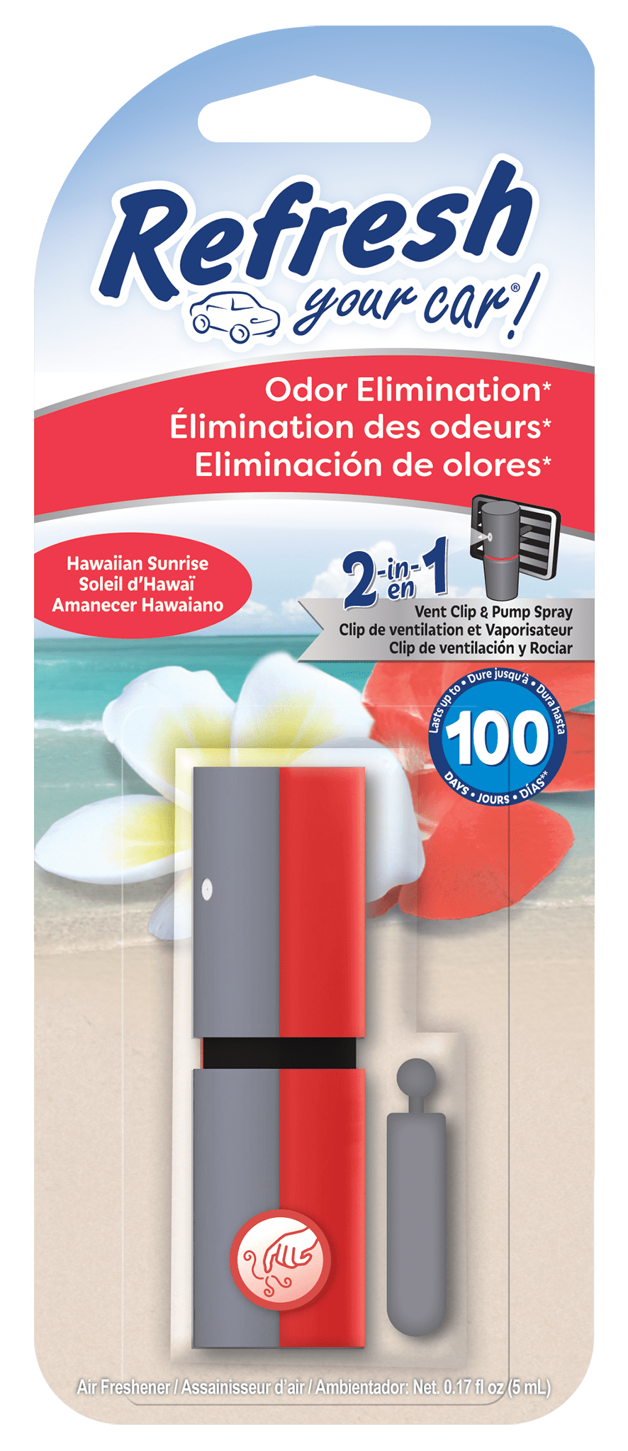 Refresh Your Car! Air Freshener, Hawaiian Sunrise, 1 Pack