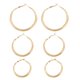 thumbnail image 1 of Trendsetting Large and Small Hoop Earrings Modern Mixed Size Hoop Earring Charm Sophisticated Ear Hoop Ear Ornament, 1 of 4