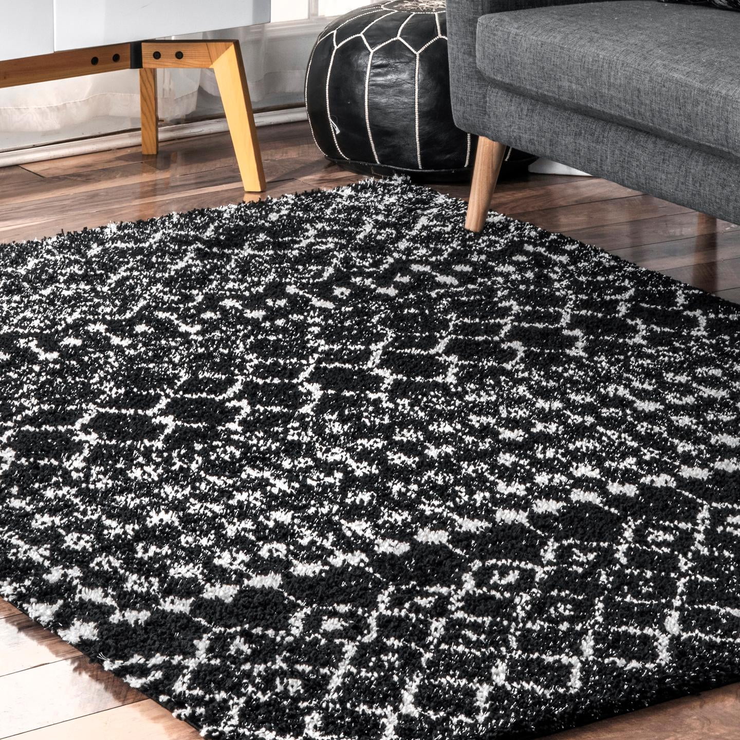nuLOOM Orchid Moroccan Trellis Soft Shag Area Rug
