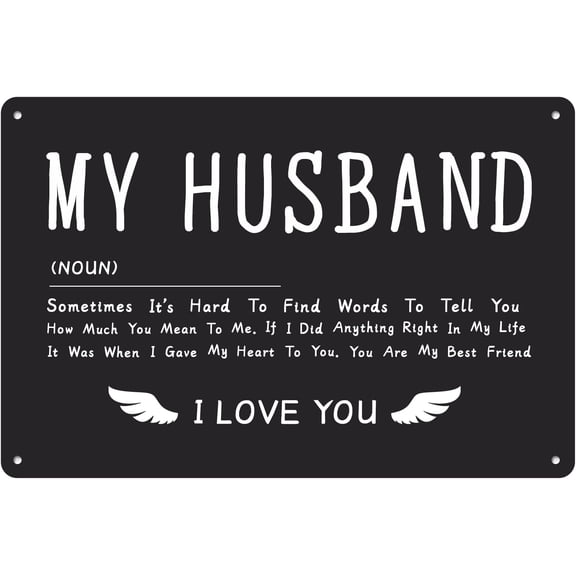 My Husband Tin Sign If i Did Anything Right In My Life It Was When i Gave My Heart To You Funny Vintage Metal Signs i Love You Wall Decor Poster Size: 12 x 16 inch