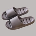 thumbnail image 5 of Mens Womens Unisex Lightweight Quick Dry Drainage Athletic Slides - EVA Shower Pool Shoes with Arch Support, Non-Slip, Gray,Size 8.5-10, 5 of 6