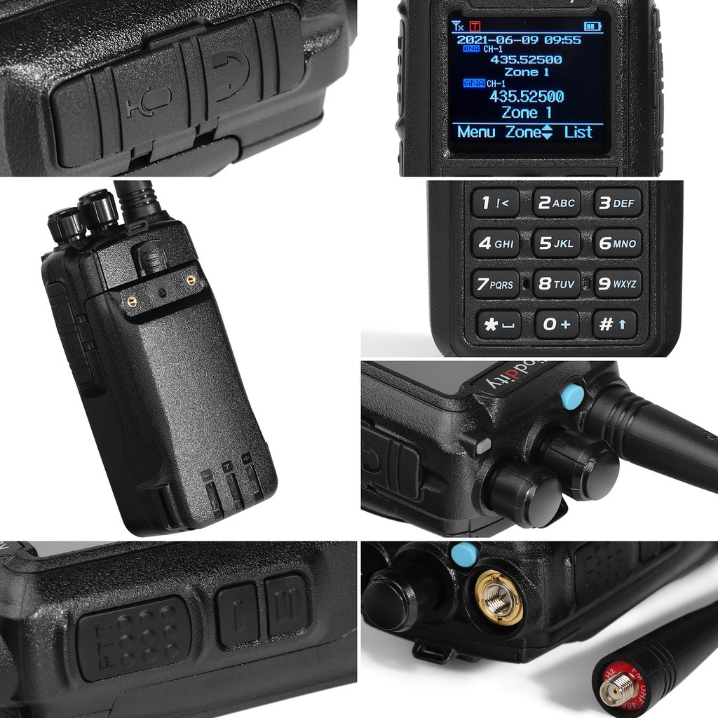 Radioddity GD-AT10G DMR Handheld Ham Radio Digital Analog Long Range 10W UHF, Tier I & II, with GPS APRS, 3100mAh Rechargeable Battery, Work with Hotspot