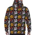 thumbnail image 7 of Kdxio Pumpkin And Flying Bat Print Mens Casual Hooded Collar Drawstring Hoodies Pullover Sweatshirts Casual Long Sleeve Shirts-3X-Large, 7 of 7