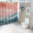 thumbnail image 7 of Awypu Watercolor-Style Thick Paint Style Home Bathtubs Bathroom Curtain Decoration Waterproof Shower Curtain Multiple Sizes White, 7 of 7