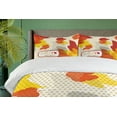 thumbnail image 4 of Ambesonne Hello Fall Duvet Cover Set, Autumn Leaves and Sign, 2-Calking, Cinnamon Mustard White, 4 of 7