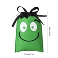 thumbnail image 3 of Zeiyignr Halloween Burlap Bags, Burlap Candy Bags Goodie Treat Bags with Drawstrings for Halloween Party Supplies 5X7In Green, 3 of 6