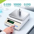 thumbnail image 6 of Lab Analytical Balance 1000g x 0.01g High Precision Scale with LED Display for Kitchen Pharmacy Jewelry, 6 of 7