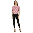 thumbnail image 2 of Inkmeso T-shirt à Col Rond pour Femme à Imprimé Regular Fit Haut-Bas, 2 of 7