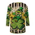 thumbnail image 6 of HOMBOM St.Patricks Day Shirts for Women Spring Irish Graphic Tees Basic Happy Patrick's Day 3/4 Sleeve Womens Tshirts, 6 of 8