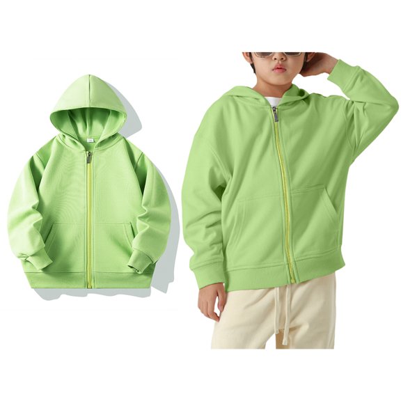 Toddler Girls Hoodie Kids Full Zip Hoodies Long Sleeve Lightweight Pullover Tops Loose Sweatshirt Fall Clothes Toddler Girl Clothes 12-18 Months