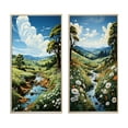 thumbnail image 2 of Designart "Bend in the Countryside River II" Countryside Framed Wall Art Set Of 2 - Green Landscapes Framed Wall Art Set Of 2, 2 of 7