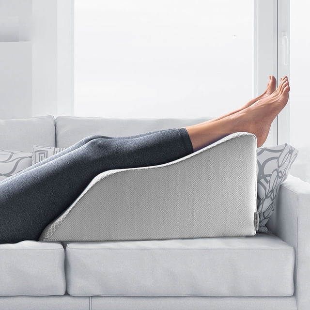 Lounge Doctor Leg Rest With Cooling Gel Memory Foam LD Heather Grey Medium MFOAM-M-LD HEATHER GREY