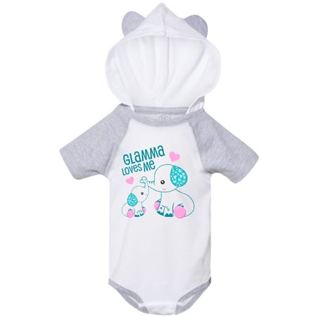 

Inktastic Glamma Loves Me-cute elephants Gift Baby Boy or Baby Girl Bodysuit