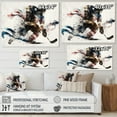 thumbnail image 4 of Designart Usa Hockey Player In Action VI Canvas Wall Art, 4 of 5