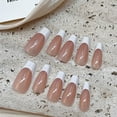 thumbnail image 5 of 30pcs Fashion Multiple Sizes Long Suqare Shape French Style Fake Nails Full Cover Manicure Tool Traceless False Nail Tips F, 5 of 8