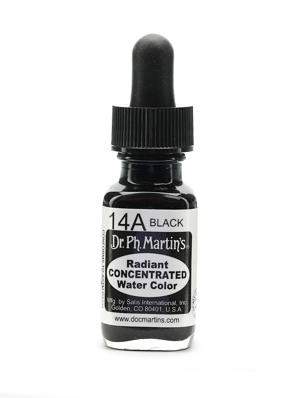 Radiant Concentrated Watercolors black, 1/2 oz. (pack of 3)