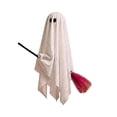 thumbnail image 3 of Hanging Ghosts Decorations Outdoor,3 Pack Cute Flying Ghosts on Brooms for Halloween Porch Yard Patio Tree Indoor Red, 3 of 5