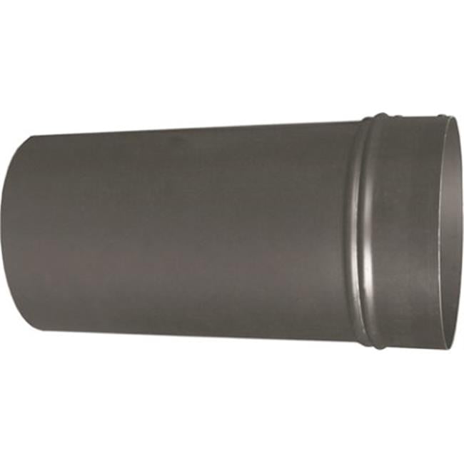 Gray Metal 6607LE 6 x 12 in. 24 Gauge Stove Pipe Slip Joint, Black