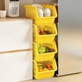thumbnail image 5 of 3-Tier Household Kitchen Storage Baskets Organization Baskets Thickened Floor Standing Multi-Layer Shelf with Wheels for Kitchen Bathroom Living Room Organization and Storage, 5 of 5