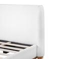 thumbnail image 4 of Christopher Knight Home King Wingback Boucle Bed Frame with Enclosed Wood Base, White, 4 of 9