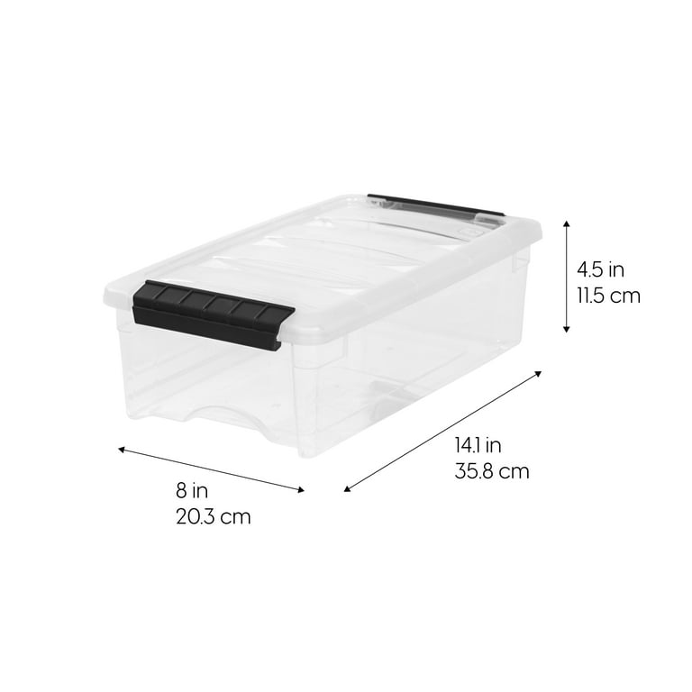 IRIS USA 5.75qt 10Pack Clear View Plastic Storage Bin with Lid and