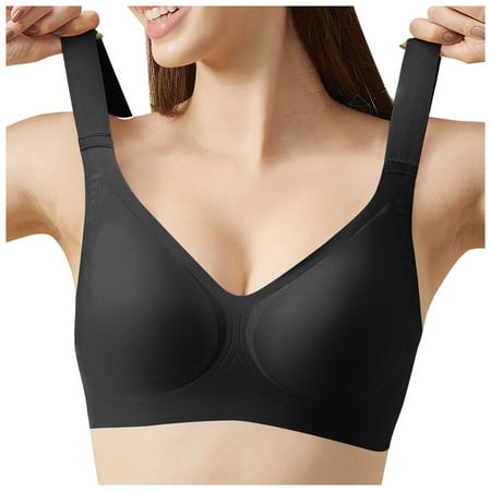 eileial Women s Underwire Bra Minimizer Lace Floral Bra Unlined Unpadded Plus Size Full Coverage Bra Black XXL