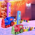 thumbnail image 4 of PENGXIANG Electric Domino Train Set for 3+ Years Old Kids Parent-children Interactive Tracking Set w/60pcs Domino Blocks, 4 of 8