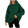 thumbnail image 1 of Oversized Hoodies for Women Sweatshirts Long Sleeve Pullover Fall Winter Solid Color Tops, 1 of 7