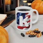 American Flag OK Logo Ceramic Mug 11oz by OK Apparel