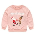 thumbnail image 2 of Generic Toddler Children Boys Girls Christmas Sweatshirts Crewneck Long Sleeve Printed Letter Hoodie Top Sweatshirt Autumn Winter Clothes for Holiday Party Christmas（4-5 Years Multi-color）, 2 of 6
