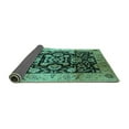 thumbnail image 2 of Ahgly Company Indoor Rectangle Oriental Turquoise Blue Traditional Area Rugs, 5' x 7', 2 of 4