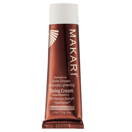 Makari Exclusive Facial Toning Cream 1.7oz - Lightening Lotion with Organiclarine - Advanced Whitening & Toning Treatment for Dark Spots, Acne Scars, Sun Patches, Freckles & (Best Over The Counter Hyperpigmentation Treatment)