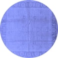 thumbnail image 1 of Ahgly Company Machine Washable Indoor Round Oriental Blue Traditional Area Rugs, 4' Round, 1 of 4