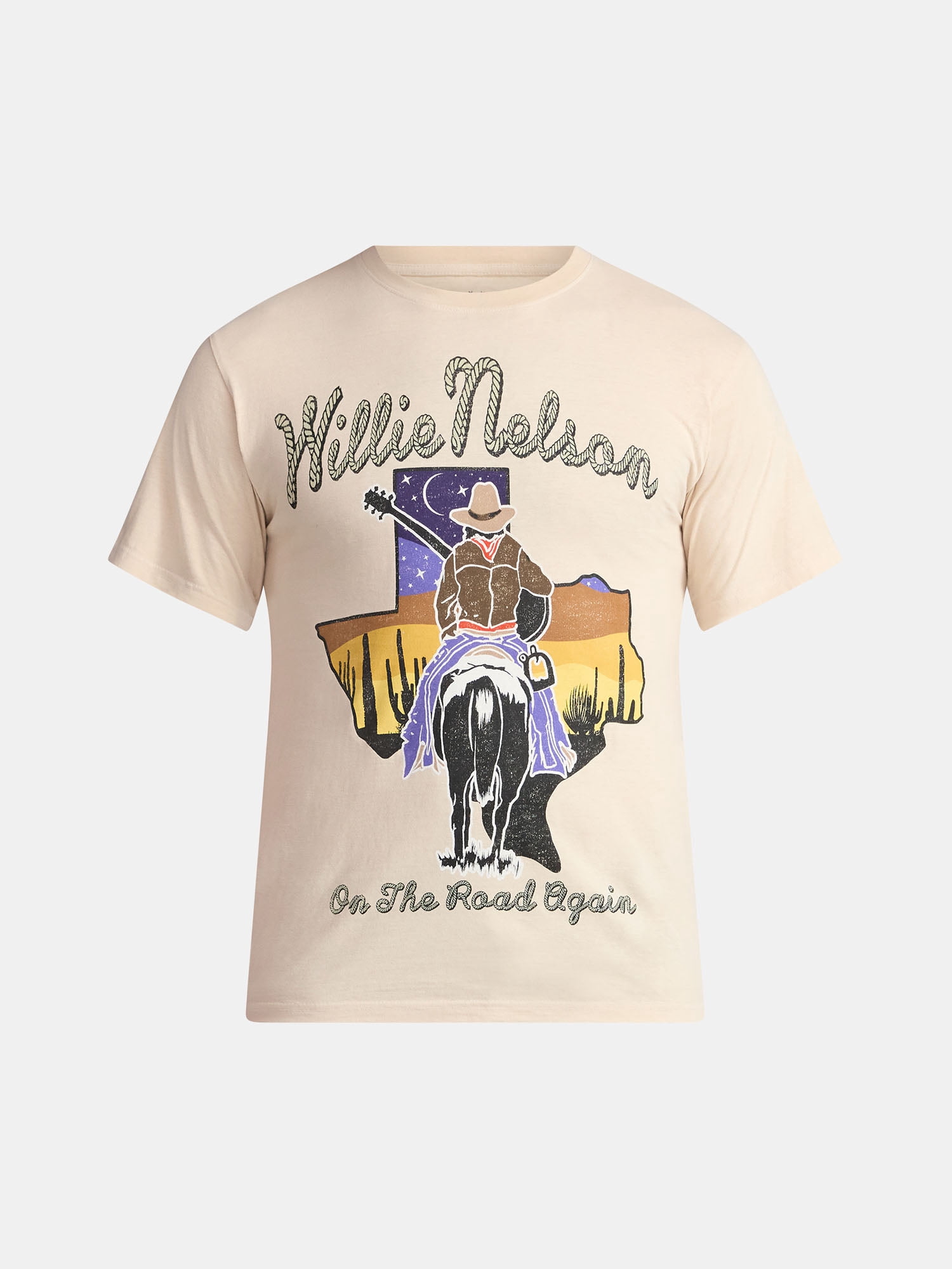 Willie Nelson Men's and Big Men's Graphic Tee with Short Sleeves, Sizes S-3XL