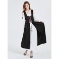 thumbnail image 3 of Boho Set Medieval Irish Costume Chemise and Over Dress, Black, Small, 3 of 5