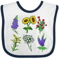 thumbnail image 3 of Inktastic Group of Beautiful Wildflowers Boys or Girls Baby Bib, 3 of 4