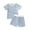 Blue, variant on Futezty Toddler Boys Clothes Summer Outfit Sets, Toddler Baby Boys Stripes Cartoon Car Pattern T Shirt Tops+Shorts Outfits
