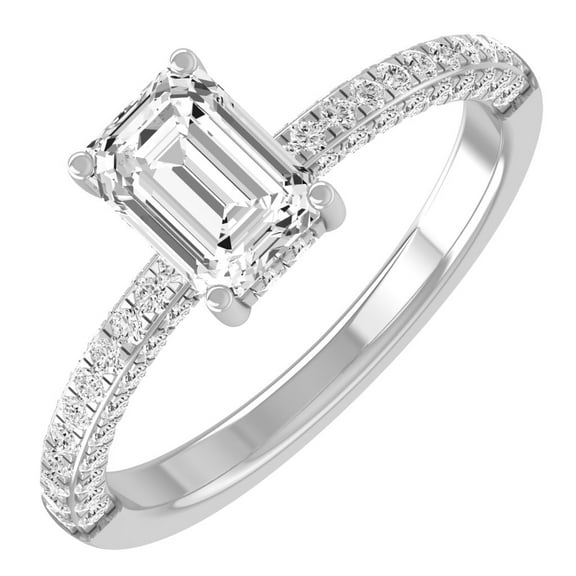 ARAIYA FINE JEWELRY 10K White Gold Lab Grown Diamond Solitaire Engagement Ring (1 3/4cttw, D-F Color, VS1 Clarity) Size 5.5